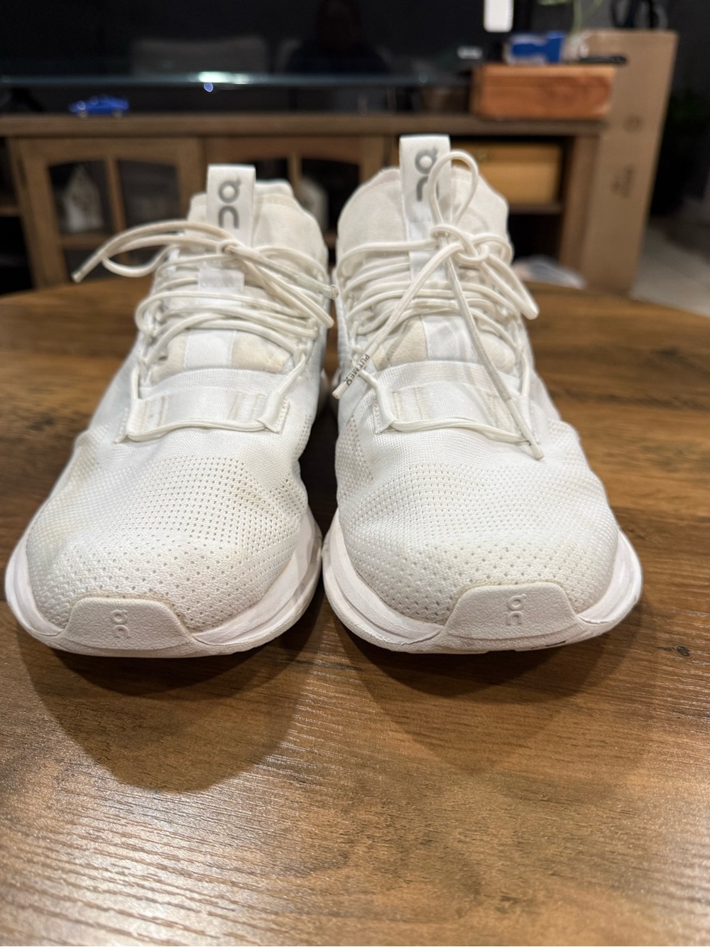 On Running Men’s Off-White Athletic Running Shoes
